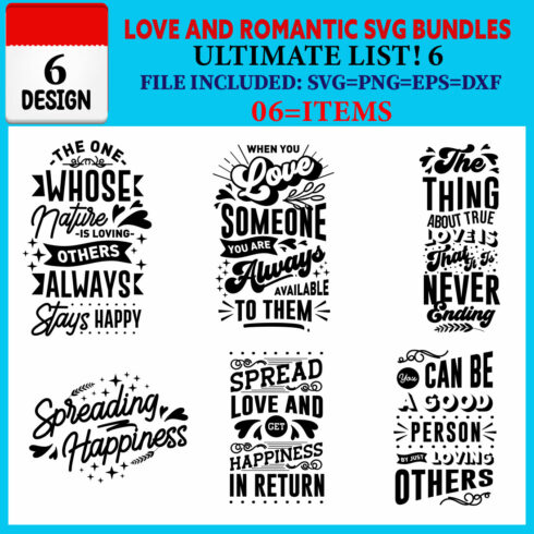 Love And Romantic T-shirt Design Bundle Vol-04 cover image.