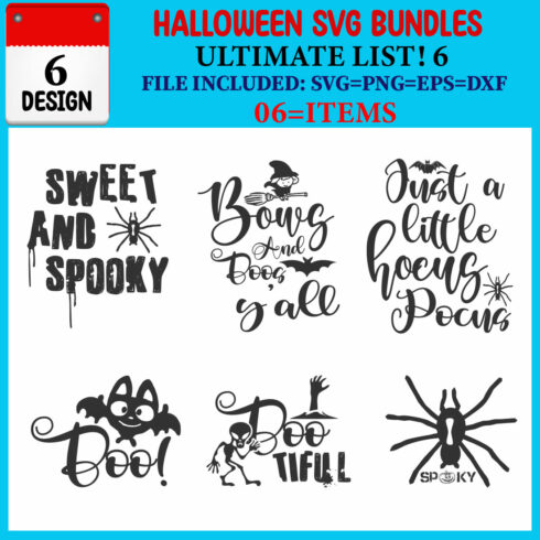 Halloween SVG T-shirt Design Bundle cover image.