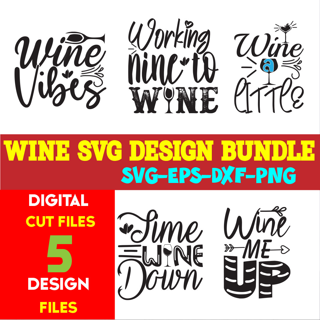 Wine T-shirt Design Bundle volume -02 cover image.