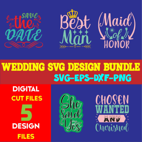 Wedding T-shirt Design Bundle volume -12 cover image.