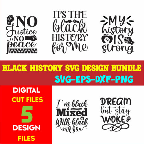 Black History T-shirt Design Bundle Vol-07 cover image.