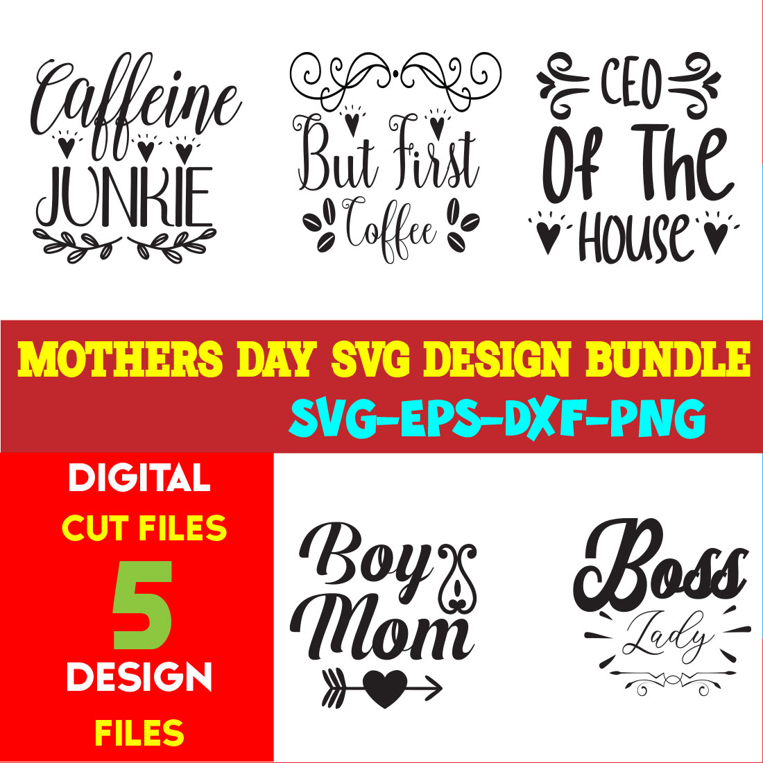 Mothers Day T-shirt Design Bundle Volume-12 cover image.