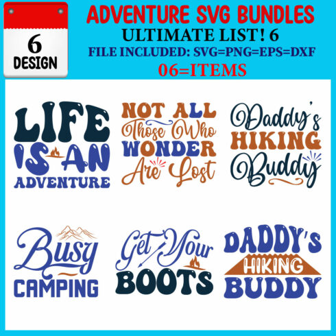 Adventure SVG T-shirt Design Bundle cover image.