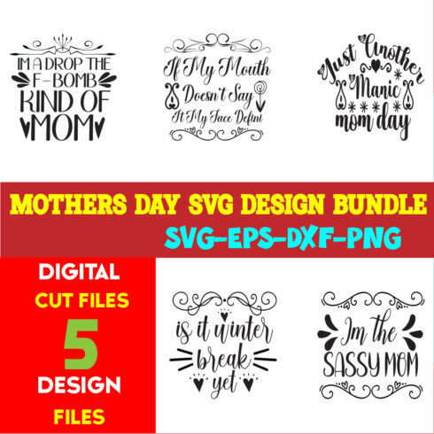 Mothers Day T-shirt Design Bundle Volume-14 cover image.