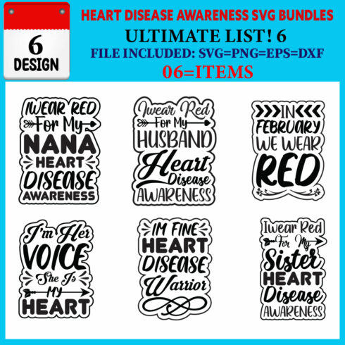 Heart Disease Awareness T-shirt Design Bundle Vol-02 cover image.