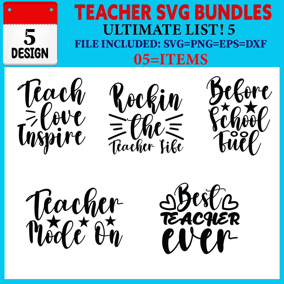 Teacher T-shirt Design Bundle Vol-08 cover image.