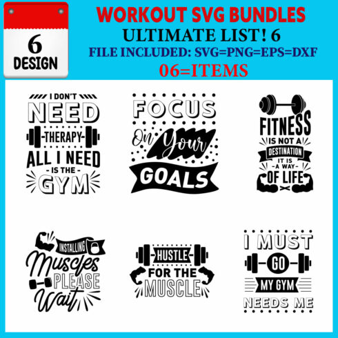 Workout T-shirt Design Bundle Vol-02 cover image.