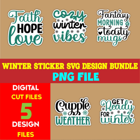 Winter Sticker T-shirt Design Bundle volume -02 cover image.