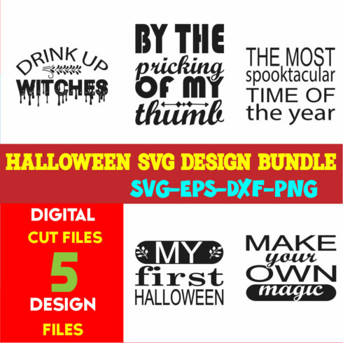 Halloween T-shirt Design Bundle Vol-45 cover image.