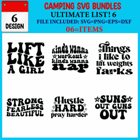 Camping SVG T-shirt Design Bundle cover image.