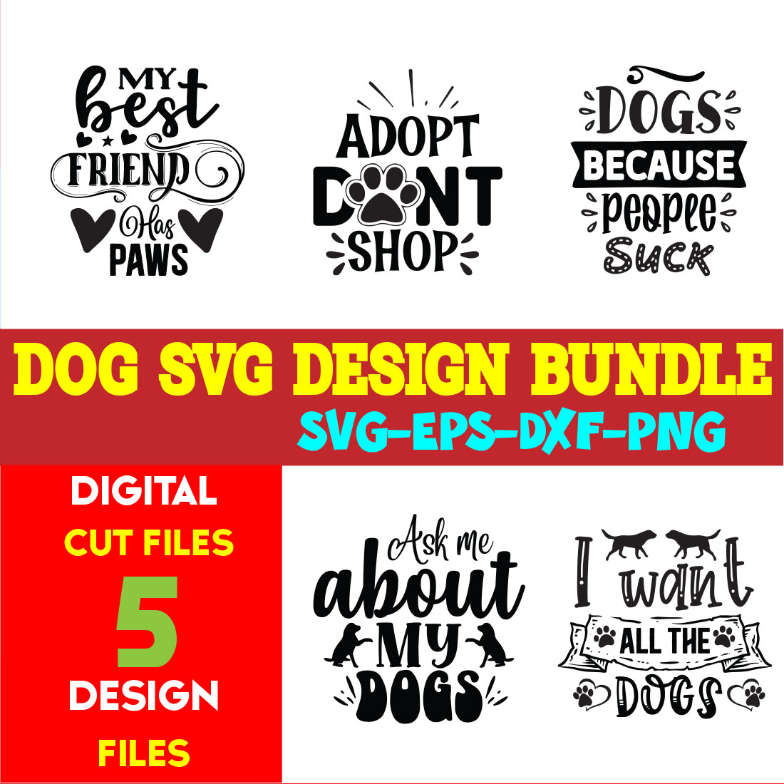 Dog T-shirt Design Bundle Vol-10 cover image.