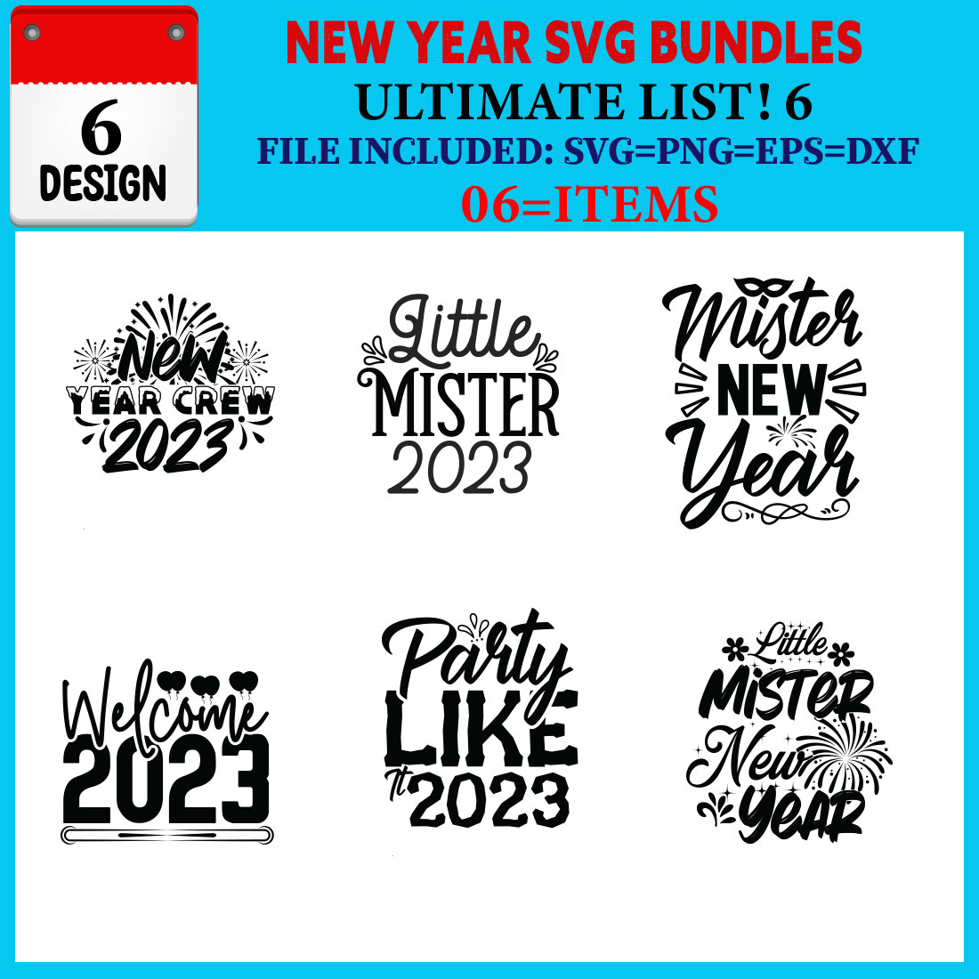New Year T-shirt Design Bundle Vol-09 cover image.
