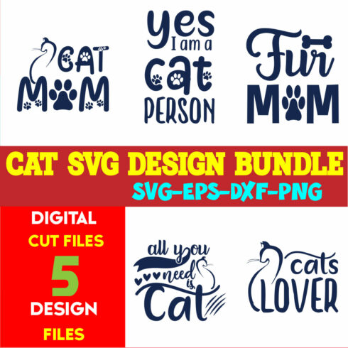 Cat T-shirt Design Bundle Volume-18 cover image.