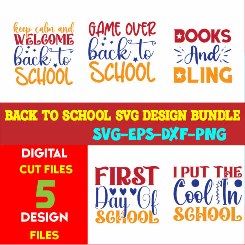 Back To School T-shirt Design Bundle Volume-15 cover image.