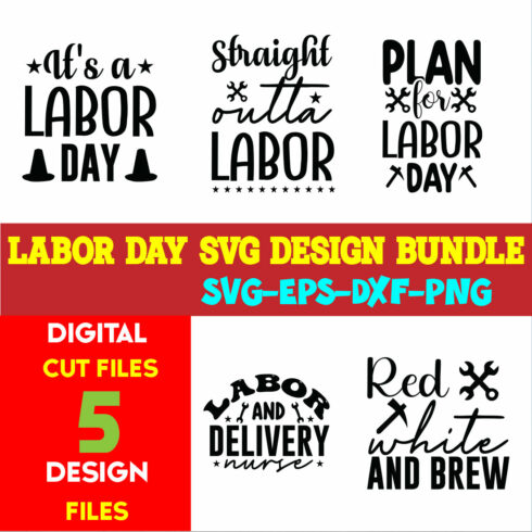 Labor Day T-shirt Design Bundle Volume-02 cover image.