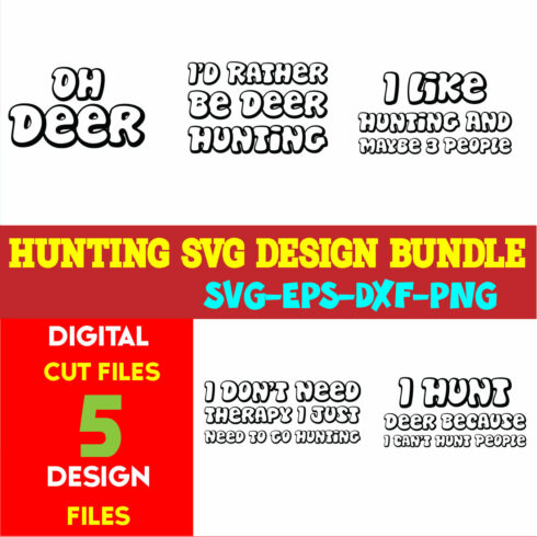 Hunting T-shirt Design Bundle Vol- 07 cover image.