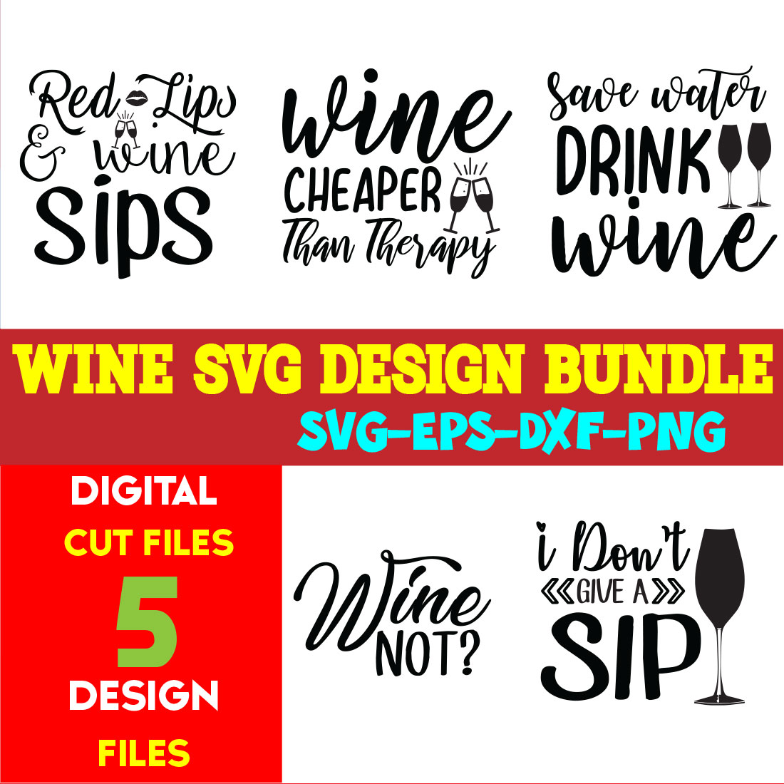 Wine T-shirt Design Bundle Volume-01 cover image.