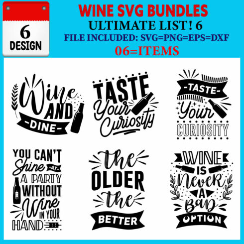 Wine T-shirt Design Bundle Vol-06 cover image.