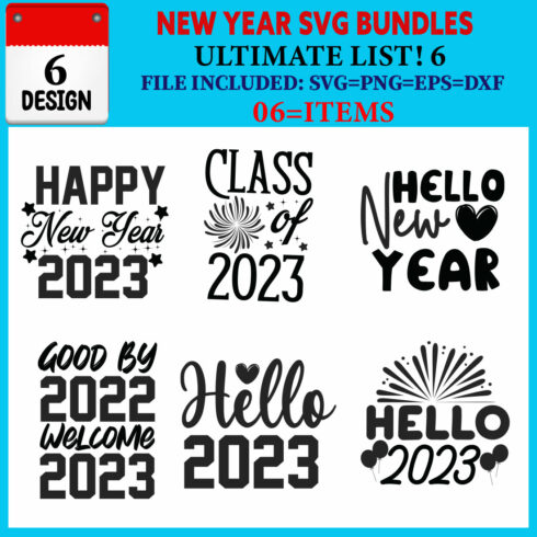 New Year T-shirt Design Bundle Vol-02 cover image.