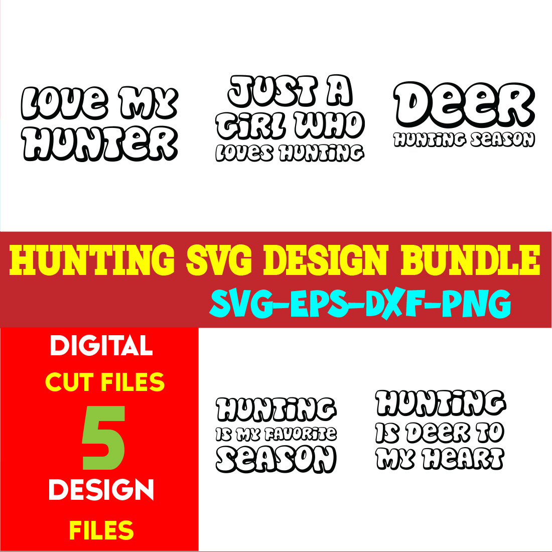 Hunting T-shirt Design Bundle Vol- 02 cover image.