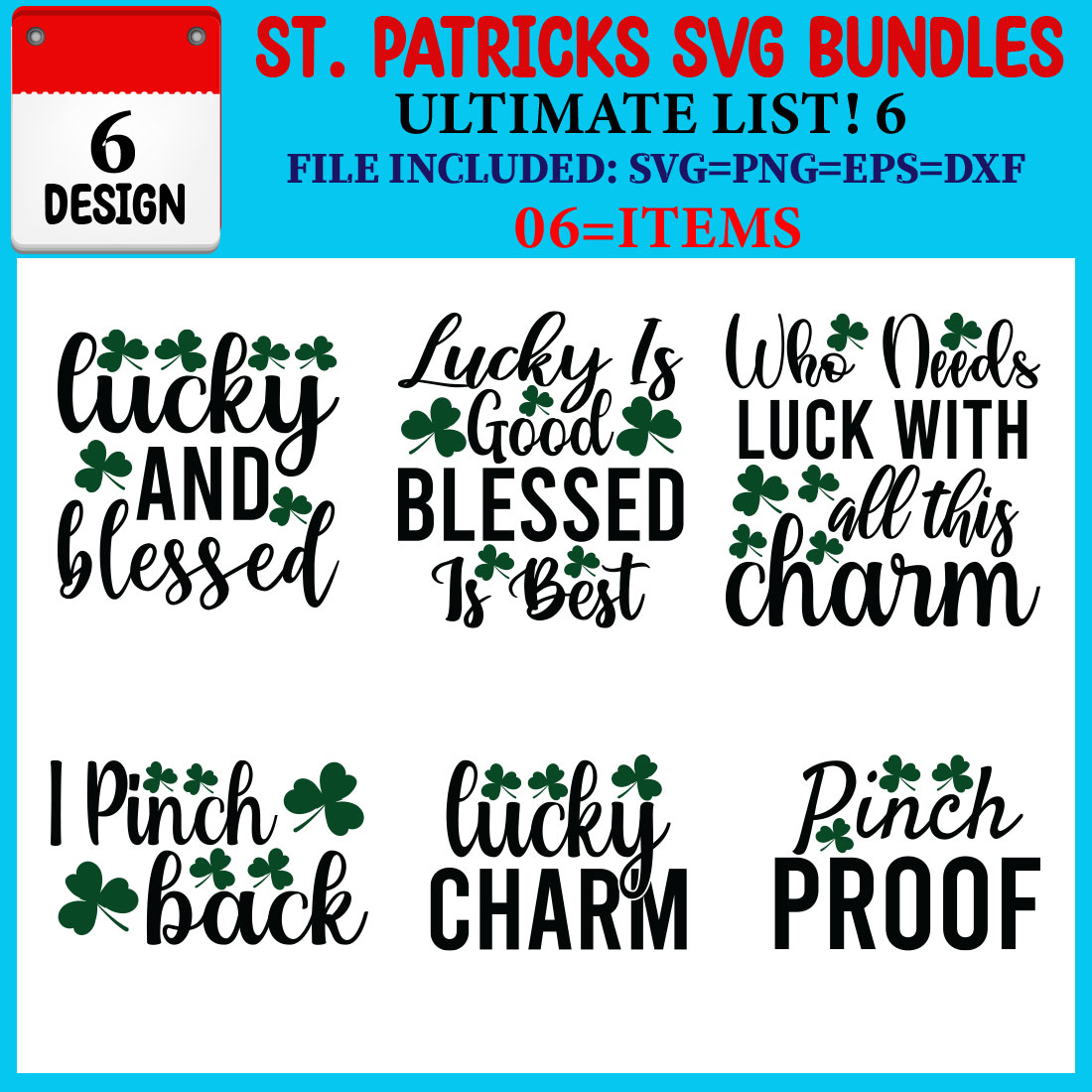 St Patricks T-shirt Design Bundle cover image.