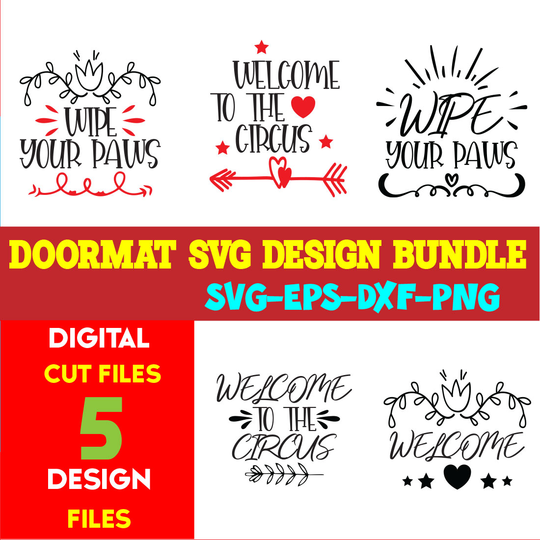 Doormat T-shirt Design Bundle Vol-05 cover image.