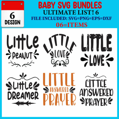 Baby SVG T-shirt Design Bundle cover image.