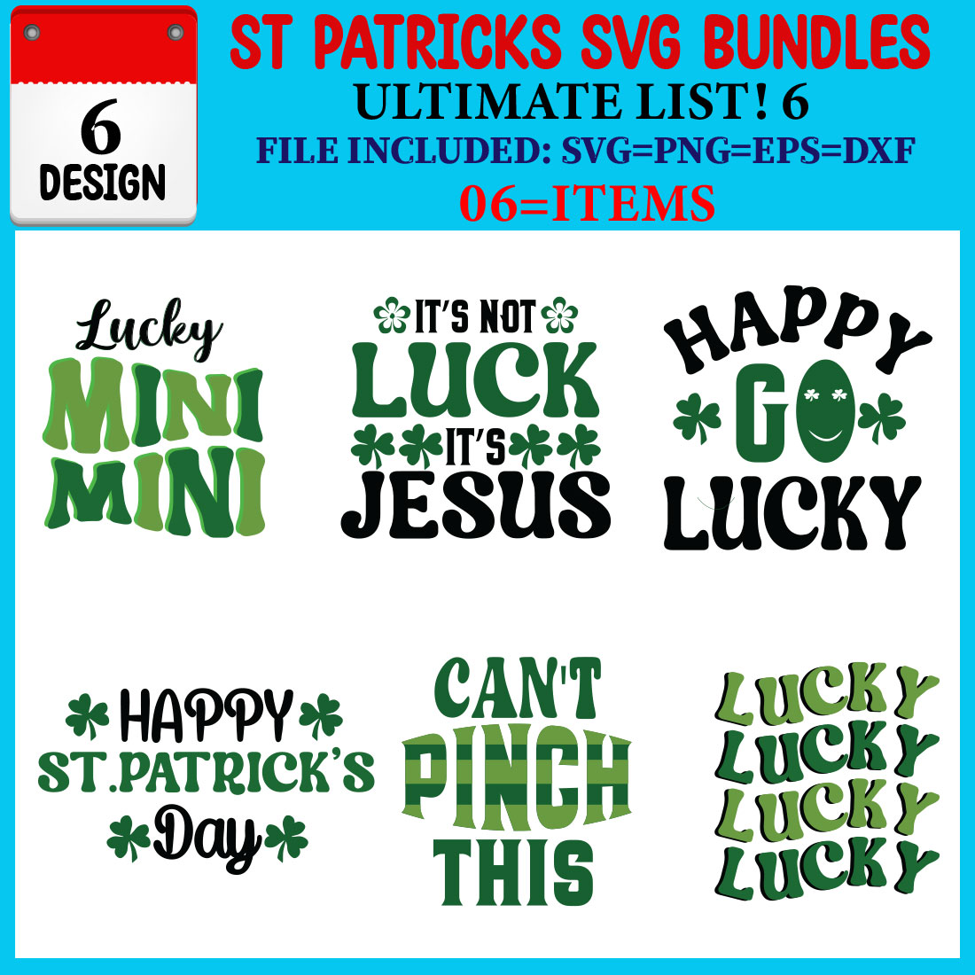 St Patricks T-shirt Design Bundle cover image.