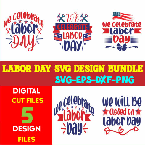 Labor Day T-shirt Design Bundle Volume-07 cover image.