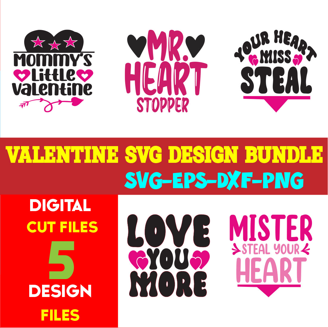 Valentine T-shirt Design Bundle Vol-14 cover image.