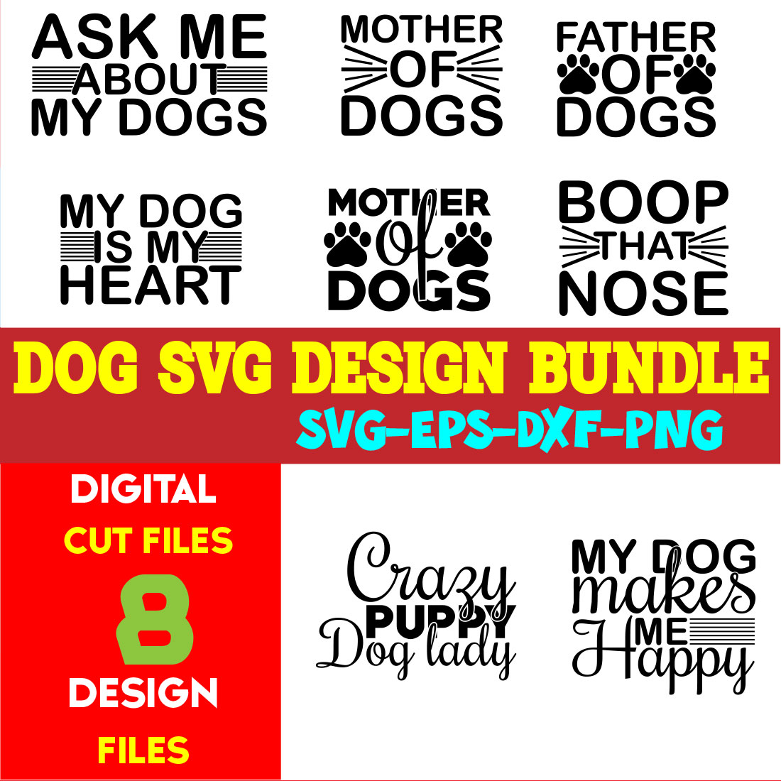 Dog T-shirt Design Bundle Vol-11 cover image.