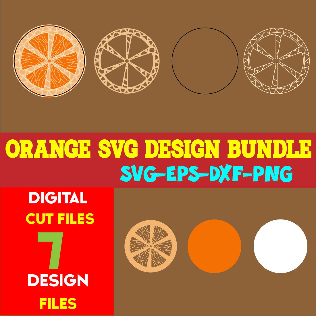 Orange SVG Design Bundle cover image.