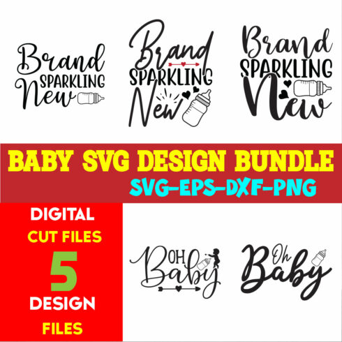 Baby T-shirt Design Bundle Volume-12 cover image.