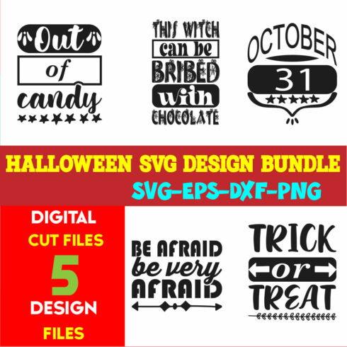 Halloween T-shirt Design Bundle Vol-48 cover image.