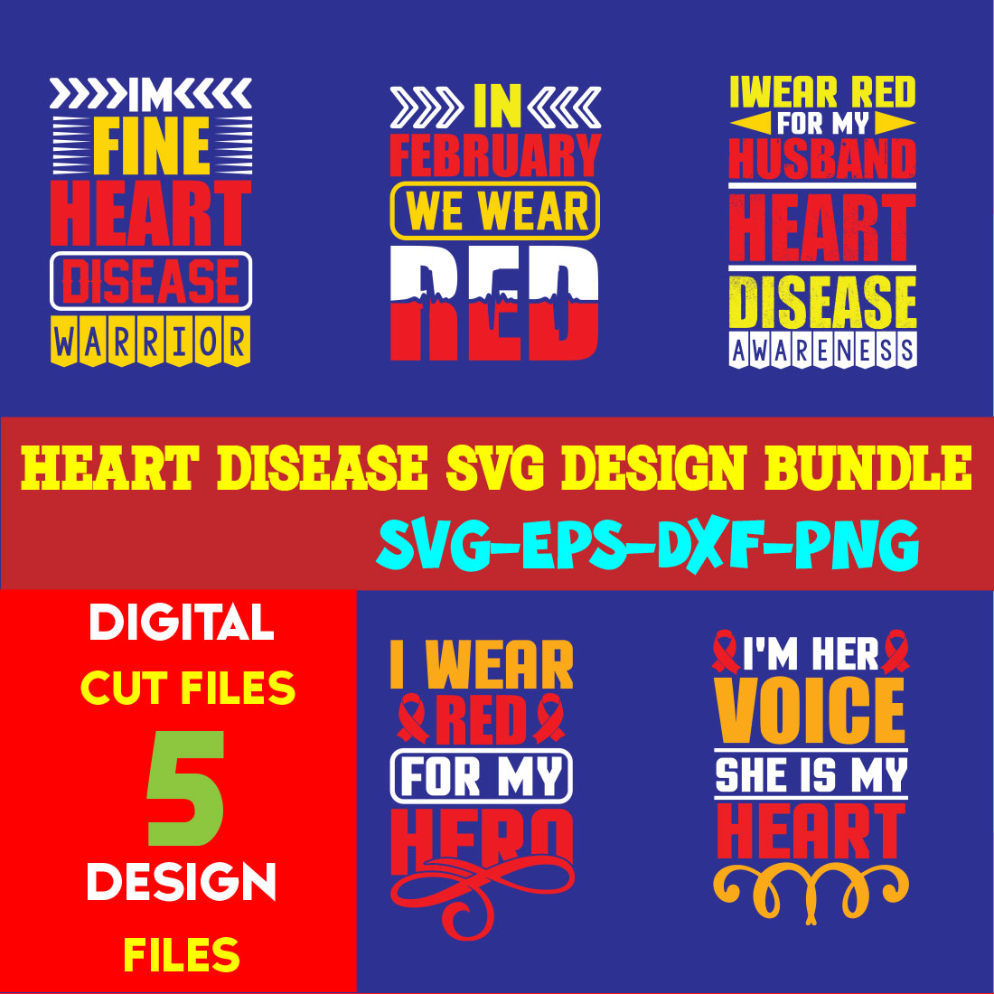 Heart Disease T-shirt Design Bundle Volume-02 cover image.