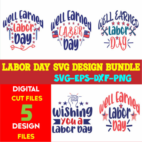 Labor Day T-shirt Design Bundle Volume-06 cover image.