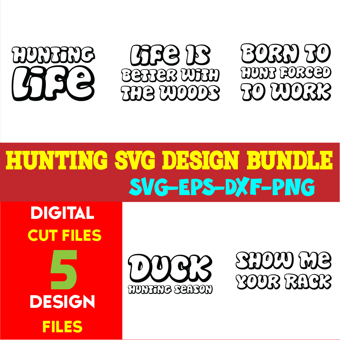 Hunting T-shirt Design Bundle Vol- 04 cover image.