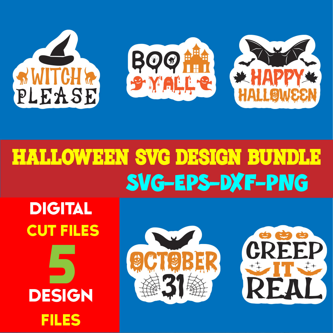 Halloween T-shirt Design Bundle Vol-19 cover image.