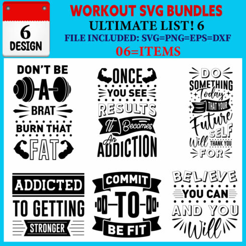 Workout T-shirt Design Bundle Vol-01 cover image.