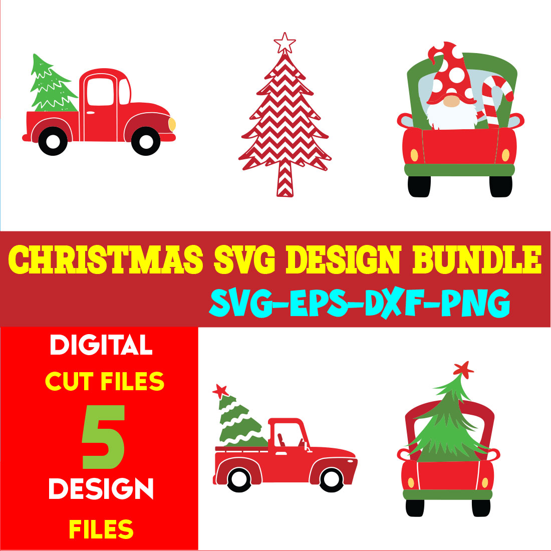 Christmas SVG T-shirt Design Bundle Volume-66 cover image.