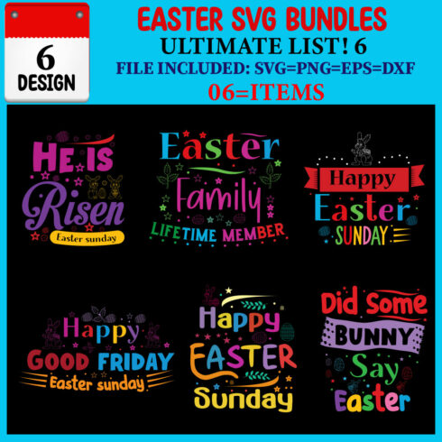 Easter SVG T-shirt Design Bundle cover image.