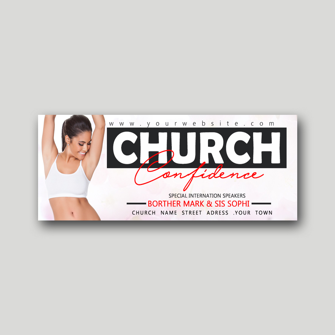 Church Facebook Banner Design preview image.