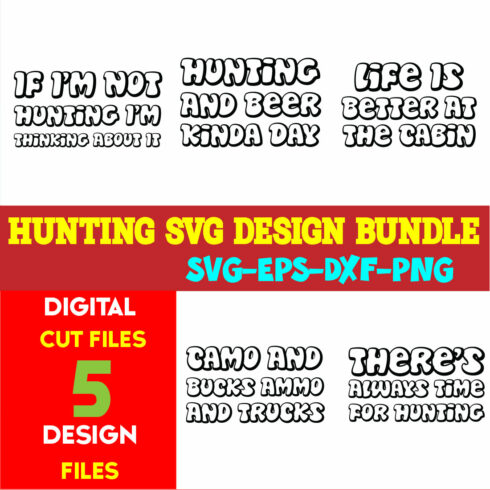 Hunting T-shirt Design Bundle Vol- 09 cover image.