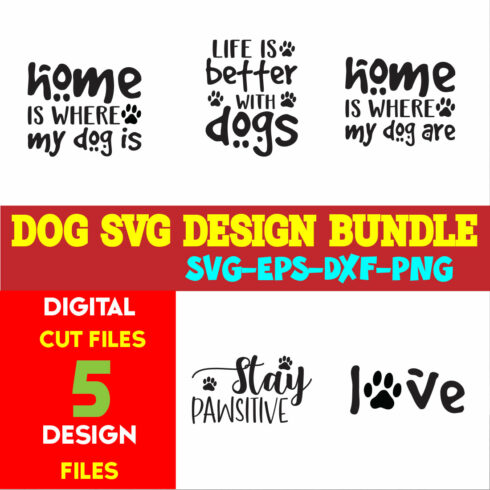 Dog T-shirt Design Bundle Vol-09 cover image.