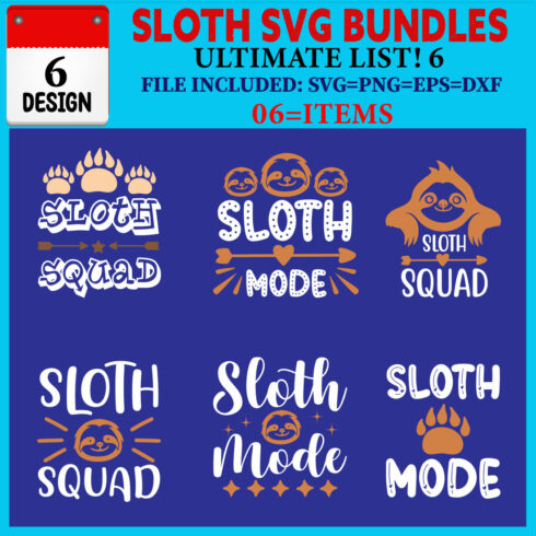 Sloth T-shirt Design Bundle Vol-05 cover image.