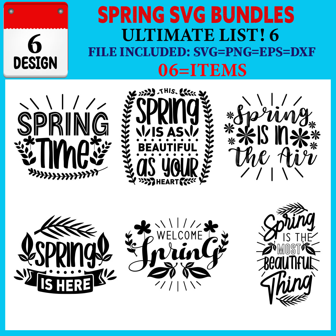 Spring T-shirt Design Bundle Vol-05 cover image.