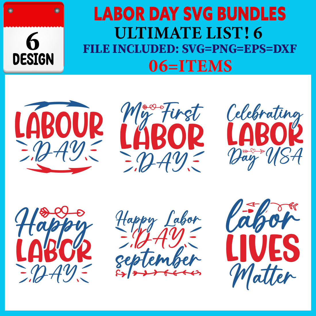 Labor Day T-shirt Design Bundle Vol-07 cover image.