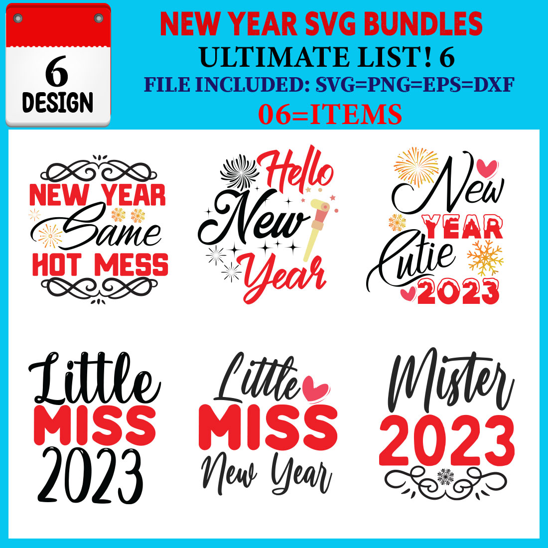 New Year T-shirt Design Bundle Vol-05 cover image.