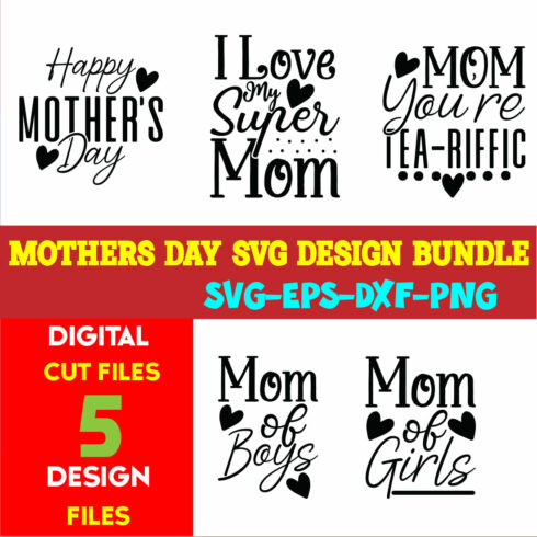 Mothers Day T-shirt Design Bundle Volume-23 cover image.