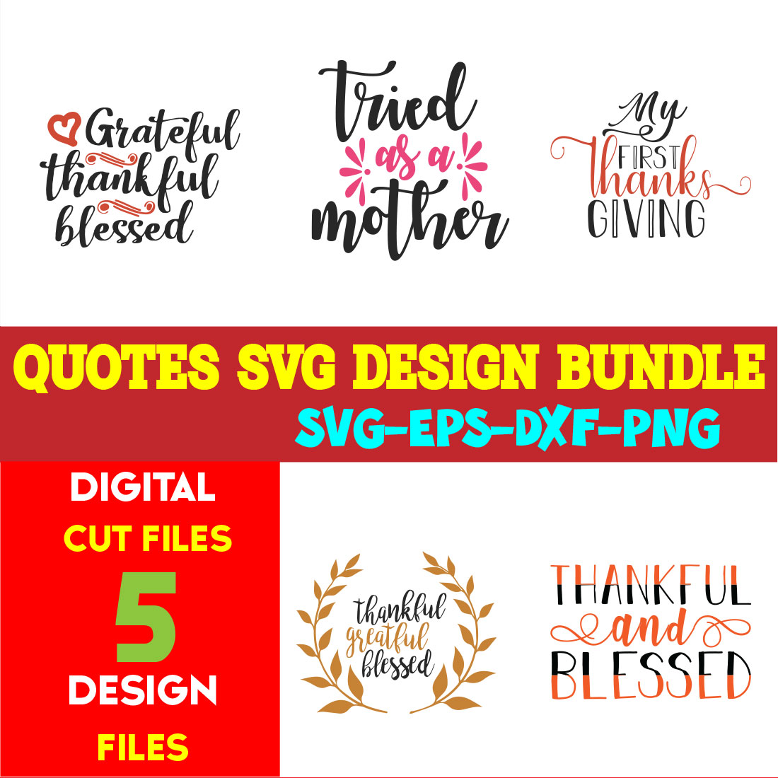 Quotes T-shirt Design Bundle Vol-14 cover image.